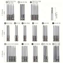 50pcs Magnetic Screwdriver Bit Set - Extra-Long 75mm, Multifunctional & Durable, Perfect For DIY & Professional Use - 藍色 - 查看 8