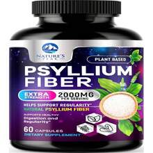 Psyllium Husk Fiber Supplement 1500mg - Vegan Prebiotic, Soluble Fiber For Daily Digestive Health &Amp; Regularity Support, Natural Psyllium Powder Caps, Sugar-Free, Non-GMO &Amp; Gluten-Free - 60 Capsules - Flavor NameA - 查看 1