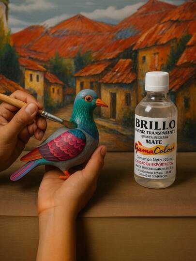 Brillo barniz transparente gama color acabado detallado manualidades 125ml ideal artesanías pintura decoración fácil aplicar durable resistente multiusos proyectos creativos hogar