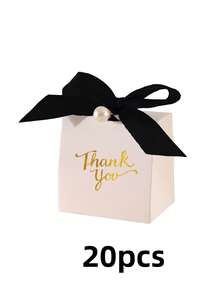 20/50个装白色礼品包装盒，配高级丝带和珍珠装饰 - 适用于派对、生日、婚礼、情人节等场合的礼品盒 - 彩色 - 查看 17