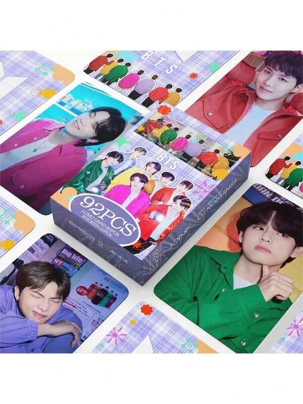 124 بطاقة لومو ذات وجهين عالية الدقة ل- جيمين، في، جي-هوب، آر إم، جين