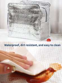 1 buc Geantă termică cu buzunar dublu Geantă de prânz cu capacitate mare, cu imprimeu de floarea-soarelui, pentru studenți, geantă termică pentru mese, geantă termică portabilă pentru picnic, geantă de prânz termică pentru birou, geantă de prânz școlară, geantă de prânz izolată pentru cutie de prânz, recipient pentru prânz pentru serviciu, birou, vacanță, pentru bărbați, pentru femei, pentru camping, cutie de prânz școlară, geantă de prânz multifuncțională pentru femei, cutie de prânz pentru școală, geantă impermeabilă pentru călătorii