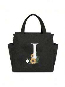 1 buc Geantă termică cu buzunar dublu Geantă de prânz cu capacitate mare, cu imprimeu de floarea-soarelui, pentru studenți, geantă termică pentru mese, geantă termică portabilă pentru picnic, geantă de prânz termică pentru birou, geantă de prânz școlară, geantă de prânz izolată pentru cutie de prânz, recipient pentru prânz pentru serviciu, birou, vacanță, pentru bărbați, pentru femei, pentru camping, cutie de prânz școlară, geantă de prânz multifuncțională pentru femei, cutie de prânz pentru școală, geantă impermeabilă pentru călătorii