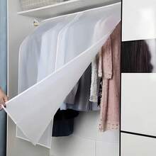 2/1 pieza Fundas transparentes para prendas con cremallera, fundas antipolvo para perchas para el hogar, almacenamiento de armario en dormitorio