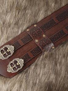 1 Stück Halloween Kostüm Mittelalter Wikinger Ritter breiter Gürtel Taille Abdeckung einzelne Schulter Rüstung Schulter Ecke COSPLAY Kostüm Zubehör