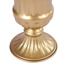 WUPYI2018 10 Stück Golden Metall Vase für Hochzeit, Klein Blumenvase Deko Hochzeit Mittelstücke Vintage Trompetenvase für Jubiläumsfeier Party Geburtstag Ereignis Gang Dekoration - Gold - Übersicht 10