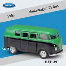 Burago WELLY1:36  T1 Bus 1963 Simulation Alloy Car Model Children's Toy Car Power Swing Door Pendant Sliding Car Model Boys' Toy - Multicolor - View 6