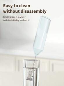 1 Set Handheld Milk Frother With 2 Detachable Milk Frother Heads, Powerful Milk Frother