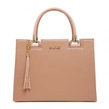 Women's Castle Large Shoulder Bag - 摩卡棕 - 查看 4