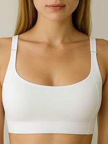 Sutiã sem Bojo Microfibra com Alças Reforçada Sustentação