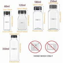 6pcs Reusable Plastic Juice Bottles, Transparent Large Capacity Beverage Containers With Black Lids, Suitable For Juice, Milkshake, Tea, Milk, Fruit & Vegetable Juice, Smoothie, Water And Other Drinks, Refrigeration Storage - Multicolor - View 3