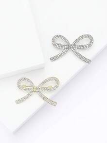 Trâm cài áo đính đá thời trang cho phụ nữ, trang phục, phụ kiện tiệc, quà tặng - Trâm nơ - Xem 6