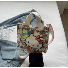 Sanrio Sanrio, Cartoon Cute Hello Kitty Shoulder Bag, Stylish And Casual, Large Capacity, Suitable For Daily Commute As A Handbag Or Cross-Body Bag For Office Workers.
