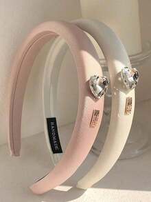 1pc French Sparkling Heart Diamond Headband, Minimalist Elegant Crystal Heart Black Wide-Brim Headband For Women, Versatile Hair Accessory For Autumn/Winter, Hair Accessories, Hair Tools, Beauty Accessories, Curly Hair Accessories For Women, Fall, Travel, Hair Tools, Accessories Women, Hair Stuff, Fall, Hair Accessories Women, Hair Tools, Hair Stuff, Stuff, Beauty Accessories, Gifts, Travel, Gifts For Women, Hair Stuff, Stocking Stuffers