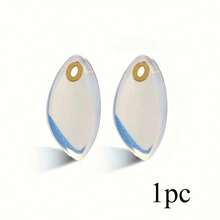 Natural Crystal Titanium Steel Oval Eye Shaped Pendant, DIY Jewelry Necklace Accessory