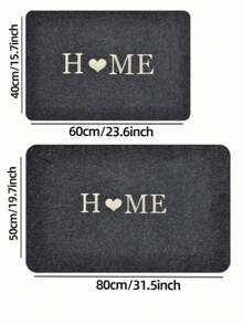 Entrance Door Mat, Dirt And Mud Scraping Mat, Wear-Resistant Door Mat, Garden Door Mat, Dirty Imitation Door Mat, Embroidery Process, Simple Door Mat, Beautiful And Fashionable, TPR Bottom Durable And Practical Floor Mat - Dark Grey - View 4