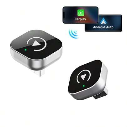 2-In-1 Wireless CarPlay & Android Auto Adapter - Plug & Play CarPlay Dongle Converter, Fast Auto-Connect, No Delay, Compact Design For IPhone & Android With USB/USB-C Port, Wireless Carplay For Android, Car Audio Upgrade, Modern Car Accessory, Highquality Audio, Without Battery