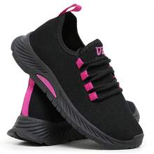Women's Ultra Light Sport Walking Gym Fitness Running Shoes - 玫紅色 - 查看 3