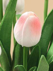 3pcs/8pcs/10pcs Artificial Tulip Flowers, Suitable For Indoor Decoration In Living Room, Bedroom, Office Desk, Outdoor Garden, Home Decor, Valentine's Day Gift, Birthday Gift, Graduation Gift