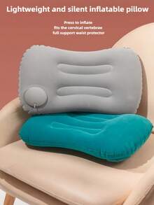 Almohada de siesta portátil para viajes, almohada de apoyo lumbar, almohada de cuello de rebote lento, accesorio para el descanso en la oficina, almohada cervical para viajes en avión, desmontable y lavable a máquina, con bolsa de almacenamiento, artículos esenciales de viaje para el apoyo cervical, accesorios de viaje, vacaciones, verano, regreso a la escuela