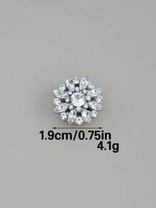 1/2/4pcs 19/24mm Rhinestone Button Covers For Women, Crystal Button Covers, Detachable Clip On Button Covers, Crystal Fancy Buttons For Clothing, Button Snaps With Pliers Press For Dress Suit Tux Shirt Accessories, Lead Color - Multicolor - View 13