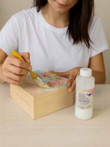 Decoupage El Sultan pegamento ideal para servilleta y papel frasco 120ml manualidades adhesivo resistente usos múltiples creativo artesanías scrapbooking fácil aplicar gran calidad presentación compacta - Decoupage el sultan - Ver 4
