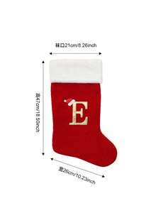 Large Christmas Stocking, Christmas Decoration English Letter Small Pendant, Letter Socks, Cartoon Gift Bag For Children