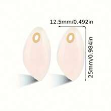 Natural Crystal Titanium Steel Oval Eye Shaped Pendant, DIY Jewelry Necklace Accessory