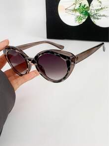 1 pieza Gafas de moda poligonales para mujer, gafas casuales versátiles y minimalistas para uso diario