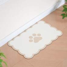 Pet Feeding Mat,Scalloped Dog Feeding Mat,Cat Feeding Mat, Absorbent Mats For Food And Water Bowl, Dispenser, Cute Elegant Aesthetic Scallop Pet Placemat For Dogs, Cats, Puppy Accessories,1PC