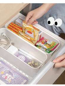 5 قطع/3 قطع/2 قطع/1 قطعة صناديق تخزين بلاستيكية، صناديق منظمة متعددة الأغراض للمستحضرات التجميلية والقرطاسية والمطبخ والخزانة والمكتب والحمام والألعاب، مصنوعة من بلاستيك صلب مع مقابض