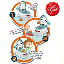 No Battery Required Funny Prank Toilet Game Toy With Red Flushing Button, Suitable For Home, Office And Party Entertainment, Office Prank Toy | Funny Prank Toy | Durable Plastic Toy, Suitable For Halloween, Christmas Events And Party Supplies, Bathroom Decor - Multicolor - View 8
