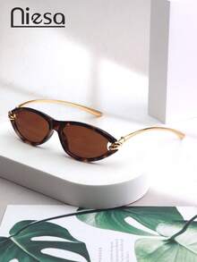 1 Pair Women's Cat Eye Knotted Leg Chain Fashion Glasses, Leopard Print Bohemian PC (Polycarbonate) , Suitable For All Seasons - Multicolor - View 11