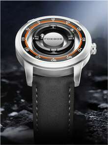 Foxbox Men's Quartz Watch Retro Cool Dial Display Design Blind Touch Waterproof Rotating Magnetic Bead Watch
