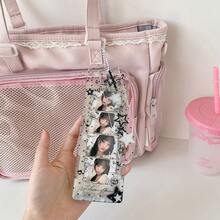 INS风格卡通星星图案透明闪光卡包，偶像收藏相册 - 彩色 - 查看 10