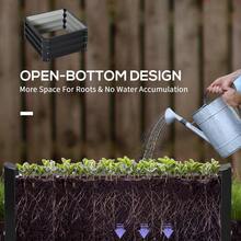 Outsunny Set Of Two 60 X 60cm Steel Planter Boxes Grey - Grey1 - View 6