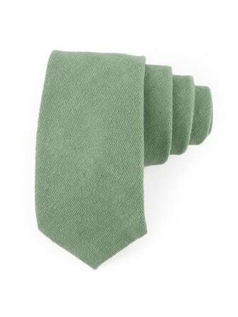 1 条男士时尚鼠尾草绿色领带，柔软天鹅绒质地 2.75 英寸领带，适合宴会、聚会、学校、婚礼搭配