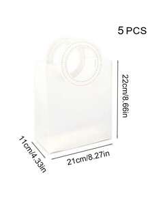 1pc Hand-Held Gift Bag, Frosted Gift Packaging Bag, Hand-Held Shopping Bag, Large-Capacity Gift Bag, Holiday Essentials, Suitable For Parties, Birthdays, Weddings, Festivals, Etc., Is A Perfect Choice For Gift Giving, Holiday Gifts.