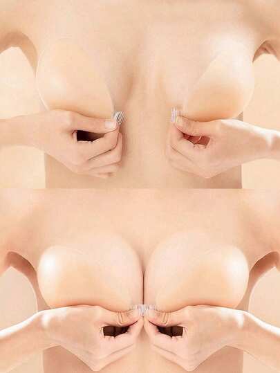 1片防水硅胶胸贴，A/B/C/D罩杯可选，女士加厚硅胶隐形胸贴，适合搭配婚纱，性感硅胶胸贴，轻薄透气，夏季隐形胸贴