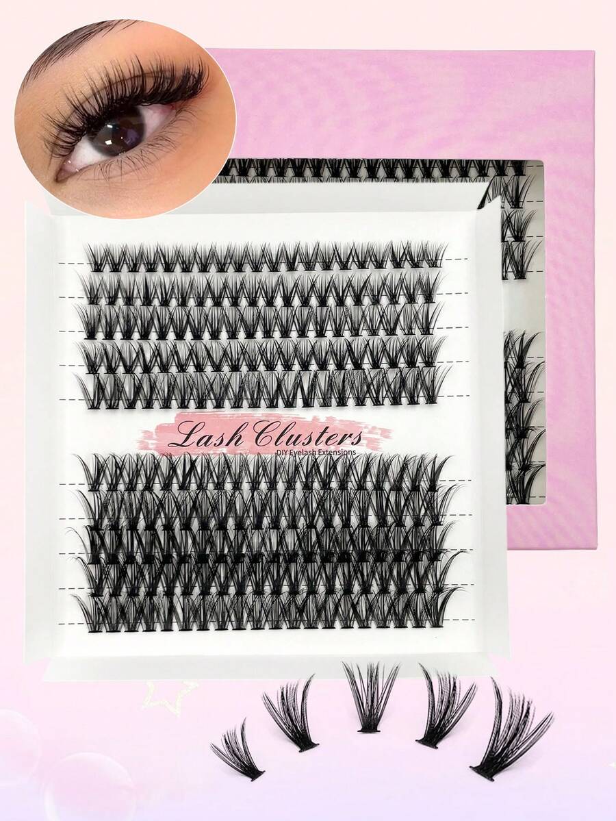 200 件 CC 单支 40D 睫毛簇 DIY 睫毛簇 蓬松自然外观可重复使用单支睫毛延长 适合在家自用 睫毛簇、睫毛簇、单支睫毛、睫毛、假睫毛 - 黑色 - 查看 1