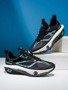 Men's Lightweight Breathable Running Shoes - Low-Top Stable Design, Rubber Sole Suitable For Road, Trail & Gym Training - Comfortable For All Seasons, Full Size Range, (Black/Orange), Sports & Casual Shoes, Fashionable Minimalist Fabric