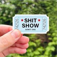 Nhãn dán vé Show Admit One - Hình dán mới lạ hài hước cho chai nước, máy tính xách tay, bàn làm việc, nhựa vinyl bền, tùy chọn nam châm dẻo, quà tặng vui nhộn theo chủ đề đại dịch - Nhiều màu - Xem 14