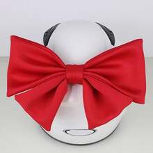 Gift Large Bow Helmet Decorations Cute Helmet Bow Suction Cup Fitted Helmet Accessories For Ski Bike Motorcycle Helmet Black - 1 - 查看 3