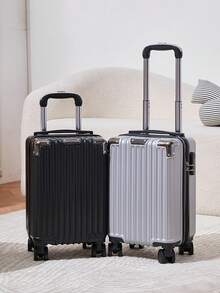 16-Inch Carry-On Luggage, Small Suitcase With Password Lock, Portable Handbag, Unisex Minimalist Design - Multicolor - View 2