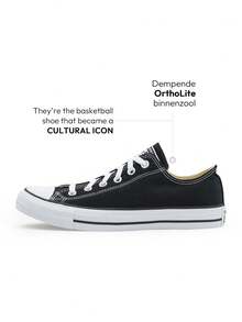 Converse Giày nữ Chuck Taylor All Star kiểu dáng thường ngày, nhẹ, êm ái, thoáng khí, đế dày, có logo, thân thiện với da, đa năng, phù hợp đi làm hàng ngày, tập gym, đi chơi, thư giãn, du lịch. Mã sản phẩm: M9166C - đen - Xem 1