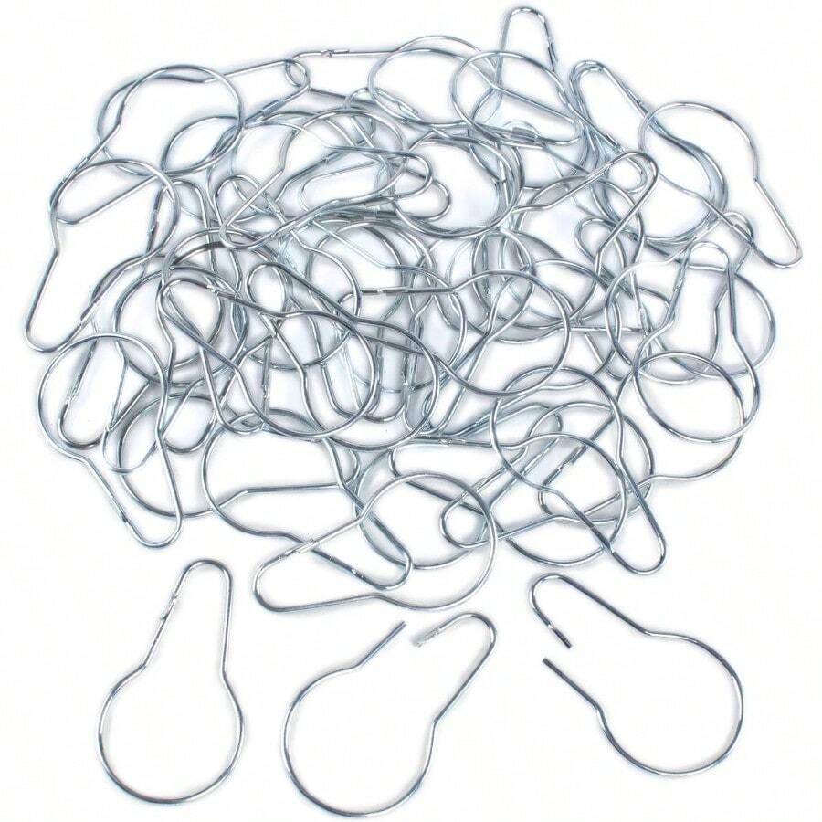 Ganchos de cadena colgantes de estilo de cortina de ducha de metal para clasificar y organizar - por defecto - Ver 1