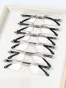 cabecade 6pcs Frameless Reading Glasses, PC Material, Lightweight, Comfortable, Anti-Fatigue, Perfect For Computer Use And Reading Beach Accessories For Women Glasses Shades For Summer Beach Vacation,Outdoor,Travel - Black - View 7