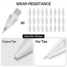 Apple Pencil Replacement Nibs, Micro-Crystal Elastic Tip, Quiet & Anti-Slip, Compatible With Apple Pencil 1st/2nd Gen, IPad Pro - Multicolor - View 8