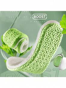 1 Pair Of Winter Antibacterial And Deodorant Memory Foam Insoles For Women And Men Breathable Sports Shoe Insoles