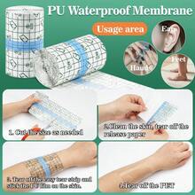 PU Waterproof Transparent Roll Tape High Elasticity Easy To Replace Leaves No Residue(5cm*2m) - White - View 4